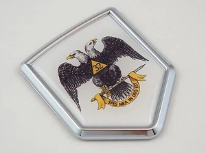 Scottish Rite Masonic Decal Car Chrome Emblem Sticker badge crest Auto bike - Imagen 1 de 1