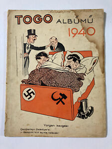 WW II (World War) Political Humor Turkish Mag Stalin-Hitler Cover 1940 Signed