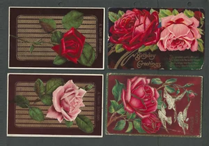 FL-13  4 Vintage Floral Post Cards - Picture 1 of 1