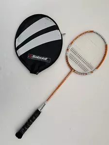 Babolat Badminton Racket Racquet Orange ‘First Lite’ Flexible + Case - Picture 1 of 15