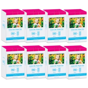 8X Canon Selphy CP1500 CP1300 CP1200 4x6 108 sheets Color Ink Paper Set KP-108IN - Picture 1 of 10