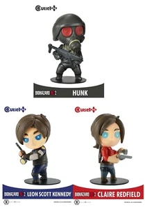 set-3 Leon Claire Hunk Figure cutie 1 plus Resident Evil RE:2 Biohazard Capcom - Picture 1 of 10