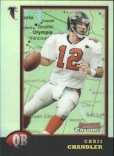 1998 Bowman Chrome Interstate Refractors Falcons Card #134 Chris Chandler