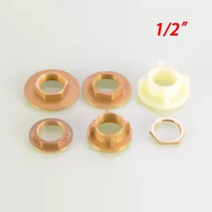 Brass Flanged Backnut - Various Sizes Threaded Nut for Basin Tap Taps - 1/2" Bsp - Picture 1 of 10