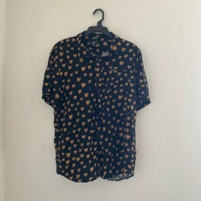 Volcom Black and Orange Casual Button Down Shirt Size XL - Image 1 of 4