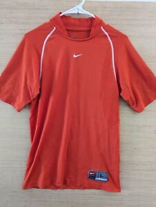 Nike DRI Fit Boys Short Sleeve Tennis Shirt Orange Large Polyester Youth