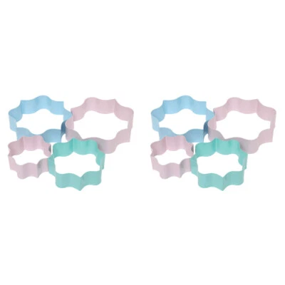 2 x 4pc Wiltshire Plaque Shaped Cookie/Biscuit Personalised Bakeware Cutters - image 1 of 3