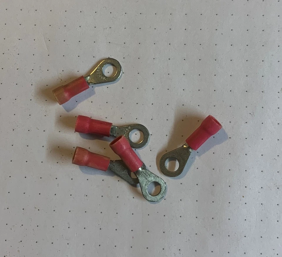 Sta-Kon P/N 18RA-8, Ring Terminal, 22-16 AWG, #8 Stud Hole, Crimp Type, 10 Each - Image 1 of 1