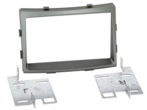 SsangYong Rodius ab 2013 2-DIN Radioblende Autoradio Einbaublende dunkel-silber - Bild 1 von 1