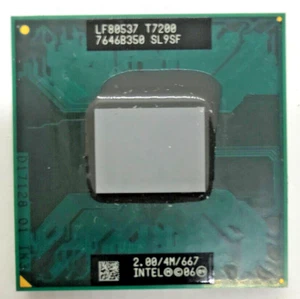 Intel Core 2 Duo T7200 SL9SF MOBILE - 2,00 GHz / 4 MB / 800 MHz - socket M #1624 - Foto 1 di 2