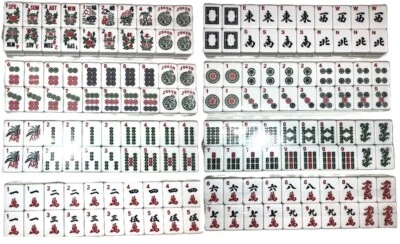 Mahjong Western American Replacement Standard Size White 166 Tiles Only Mah jong - Image 1 of 4