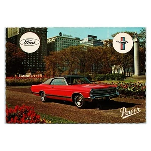 Tarjeta de concesionario de autos Power Ford 1967 Chicago Illinois convertible publicidad A4522 - Imagen 1 de 2