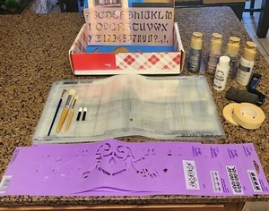 Kit de pintura de taller de plantilla para el hogar a cuadros elegante AD209 - Imagen 1 de 11