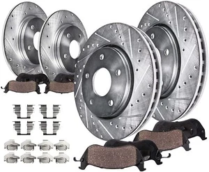 Rotores perforados delanteros y traseros de 11,1" (282 mm) + pastillas de freno para Honda Accord 2003-07 - Imagen 1 de 1