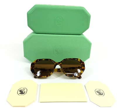 Gafas de sol Swarovski SK6017 100473 Tortoise Butterfly con lentes marrones 56-17-140 Foto 1 de 4