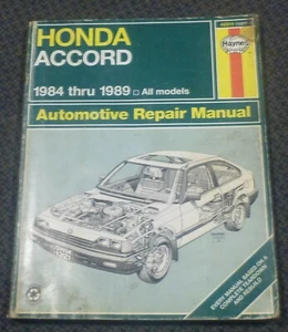 Vtg Honda Accord 1984-1989 Haynes Auto Car Repair Manual Book - Bild 1 von 2