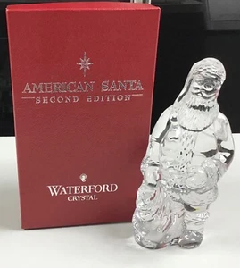 Figurina Cristallo Waterford American Santa Seconda Edizione 6,5'' Natale Nuova con scatola - Foto 1 di 6
