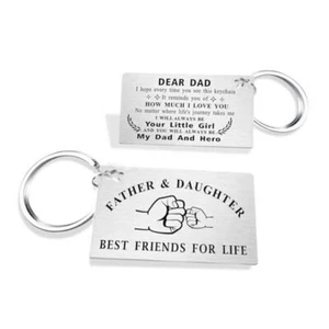 Father's Day Gifts for Dad - Best Dad Ever - Dad Keychain from Daughter - Picture 1 of 7