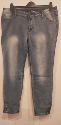 Women Ladies Blue Bleach Jeans By Rainbow. Size-20UK. BNWT  - Image 1 of 3