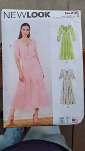 NEW LOOK N6695 Schnittmuster Miss Kleid bescheiden Gr. 4-16 Falten Ärmel Variationen - Bild 1 von 2