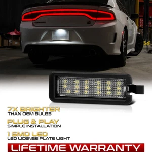 For 2015-20 Dodge Charger Challenger Chrysler 300 [FULL LED] License Plate Light - Picture 1 of 12