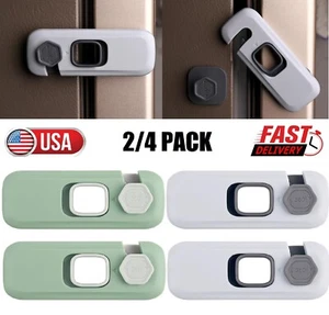 4× Child Proof Fridge Lock Child Cabinet Safety Lock Baby Safety Child Lock US - Picture 1 of 19