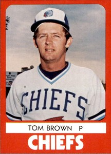 1980 Syracuse Chiefs TCMA #8 Tom Brown Lafayette Louisiana LA Baseball Card
