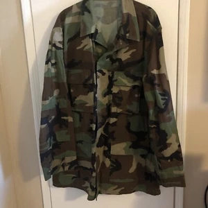 Camouflage Army Fatigue Jacket Size Large-Long - Picture 1 of 8