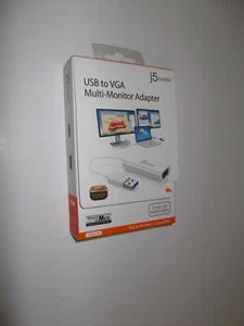 NEW j5create USB to VGA Multi-Monitor Adapter JUA214 For Windows And Mac OS - Picture 1 of 1