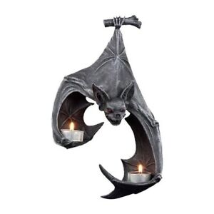 Candle Holder  Bat Wall Mount Sconce Wall Tealight Holder Stand Resin In/Outdoor