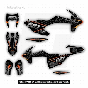 Graphics Kit fits KTM EXC EXC-F XC-W 125 250 350 450 500 2017 2018 2019 Decals - Picture 1 of 5