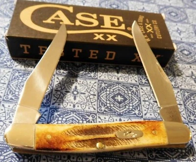 CASE XX 65346 MUSKRAT POCKET KNIFE 6.5 BONESTAG HANDLE STAINLESS STEEL - Image 1 of 4