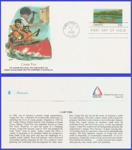 USA4 #2163 U/A FLEETWOOD FDC   Camp Fire Inc. 75th Anniversary Boy Scouts - Picture 1 of 1