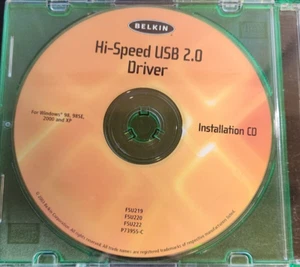 Belkin Corporation Hi-Speed USB 2.0 PCI Card Driver Installation CD for Windows - Picture 1 of 2