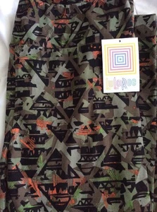 Lularoe TC Tall Curvy Leggings Green Black Orange Camouflage Unicorn Soft Pants* - Picture 1 of 7
