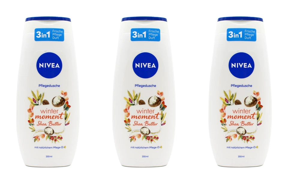 Nivea Winter Moment Shea Butter Pflegedusche Cremedusche , 3x250ml EA933119 - Bild 1 von 1