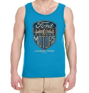 Ford Motors T-shirt Tank Tops Mens Mustang Ford Clothing Accessories Gifts - Picture 1 of 3