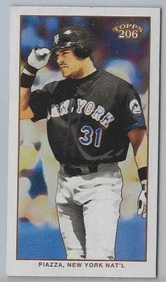 2002 TOPPS 206 SWEET CAPORAL BLUE MIKE PIAZZA METS - Image 1 of 2