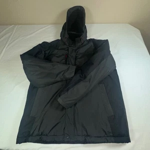 Hawke & Co Sport Men XL Gray Black Hooded Insulated Heavy Warm Jacket Coat EUC - Picture 1 of 11