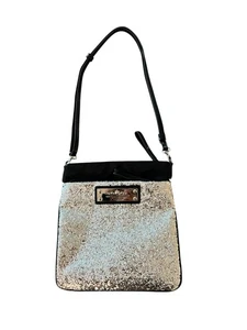 My Flat In London Black With Silver Sequin Bag - Picture 1 of 8