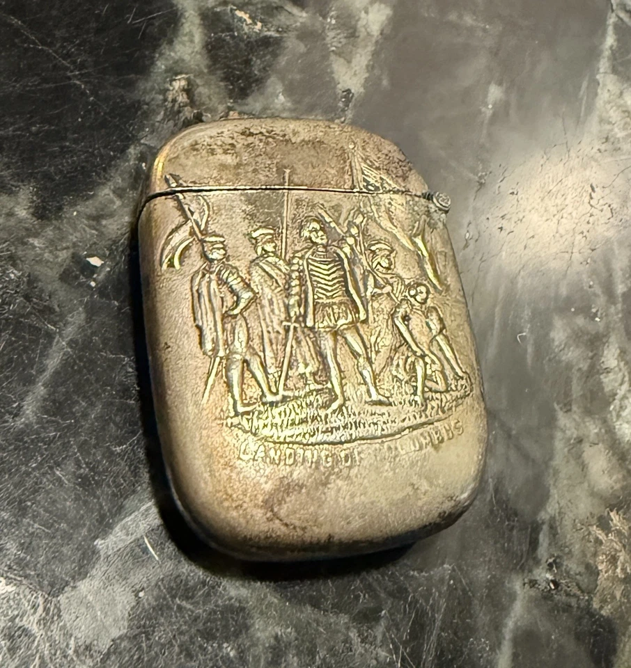 Estojo folheado a prata fósforo pouso seguro de Columbus Vesta - Imagem 1 de 4