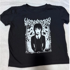 Girls Wednesday Addams shirt, Gap Kids Small - Picture 1 of 4