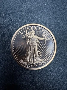 1 oz Kupfermedaille Walking Liberty .999 Feinkupferbarren - Bild 1 von 2