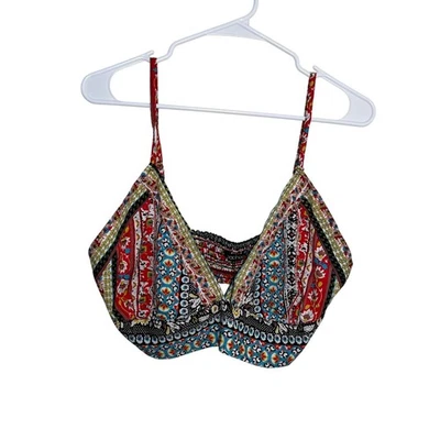 Boohoo Tank Top Women's 12 Colorful V-Neck Cropped Sleeveless Smocked Shirt - Image 1 of 4