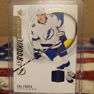 2020-21 Upper Deck SP Cal Foote Rookie Authentics Jersey Patch RC #115 - Image 1 of 2