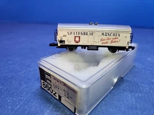 Marklin 8602 Spatenbrau Munchen Round Top Reefer Car Z Scale - Mini-club w/Box - Picture 1 of 13