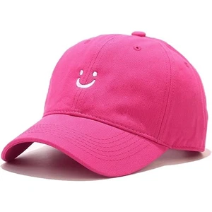 Smile Face Baseball Cap for Women Men Adjustable Low Profile Cotton Dad Hat - Picture 1 of 4