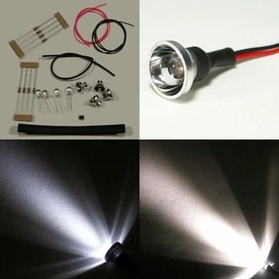 Flutlichtstrahler Scheinwerfer Flutlicht H0 RC LED Beleuchtung 4 Stück Strahler - Bild 1 von 4