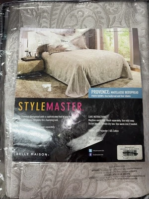 Colcha doble estilo MasterProvence Matelasse casa victoriana NUEVA piedra Foto 1 de 4