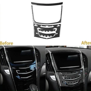 Cubierta de panel de consola interior de fibra de carbono 4 piezas para Cadillac ATS 2013-2019 - Imagen 1 de 13